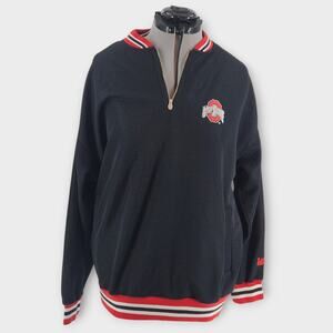 Lee Sport 1/4 Zip Pullover Men's XL Ohio State Football Mesh fleece Lined VTG